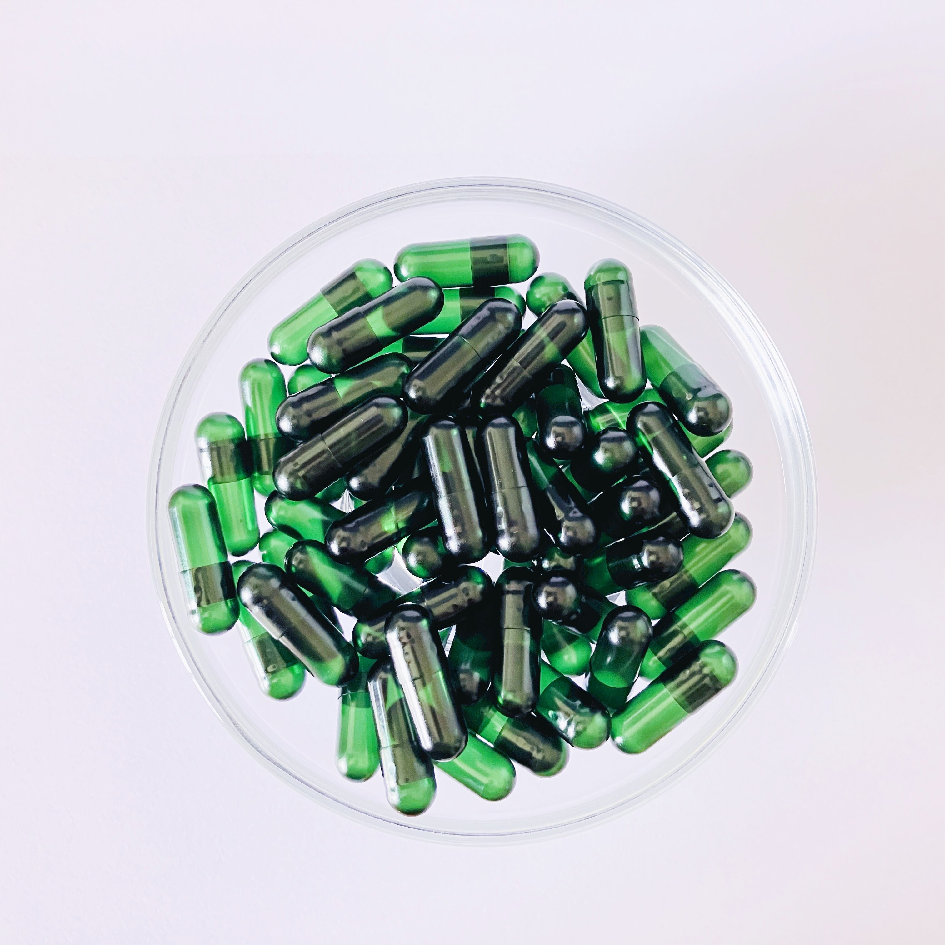 Size 00 Dark green transparent HPMC Empty Hard Capsule