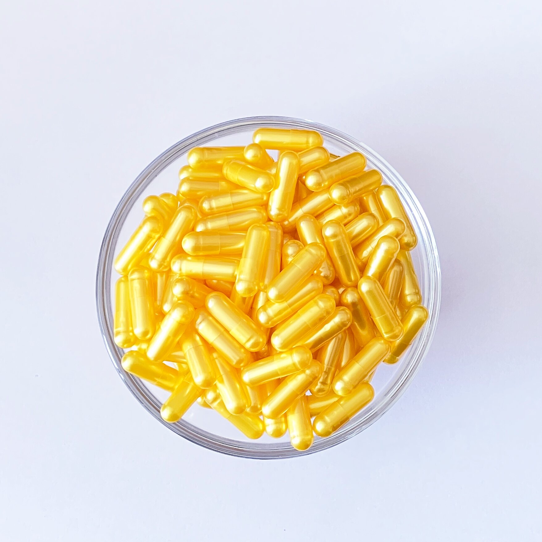 Size 0 Gold(1) Pearl Gelatin Empty Hard Capsule 
