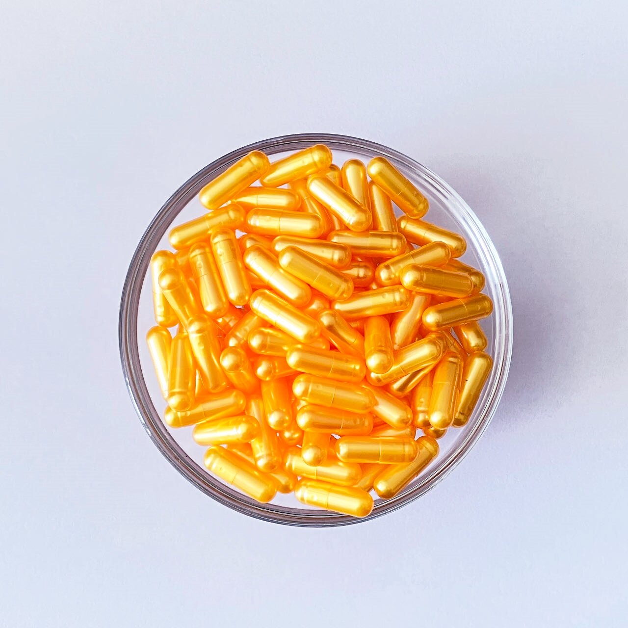 Size 0 Gold(2) Pearl Gelatin Empty Hard Capsule