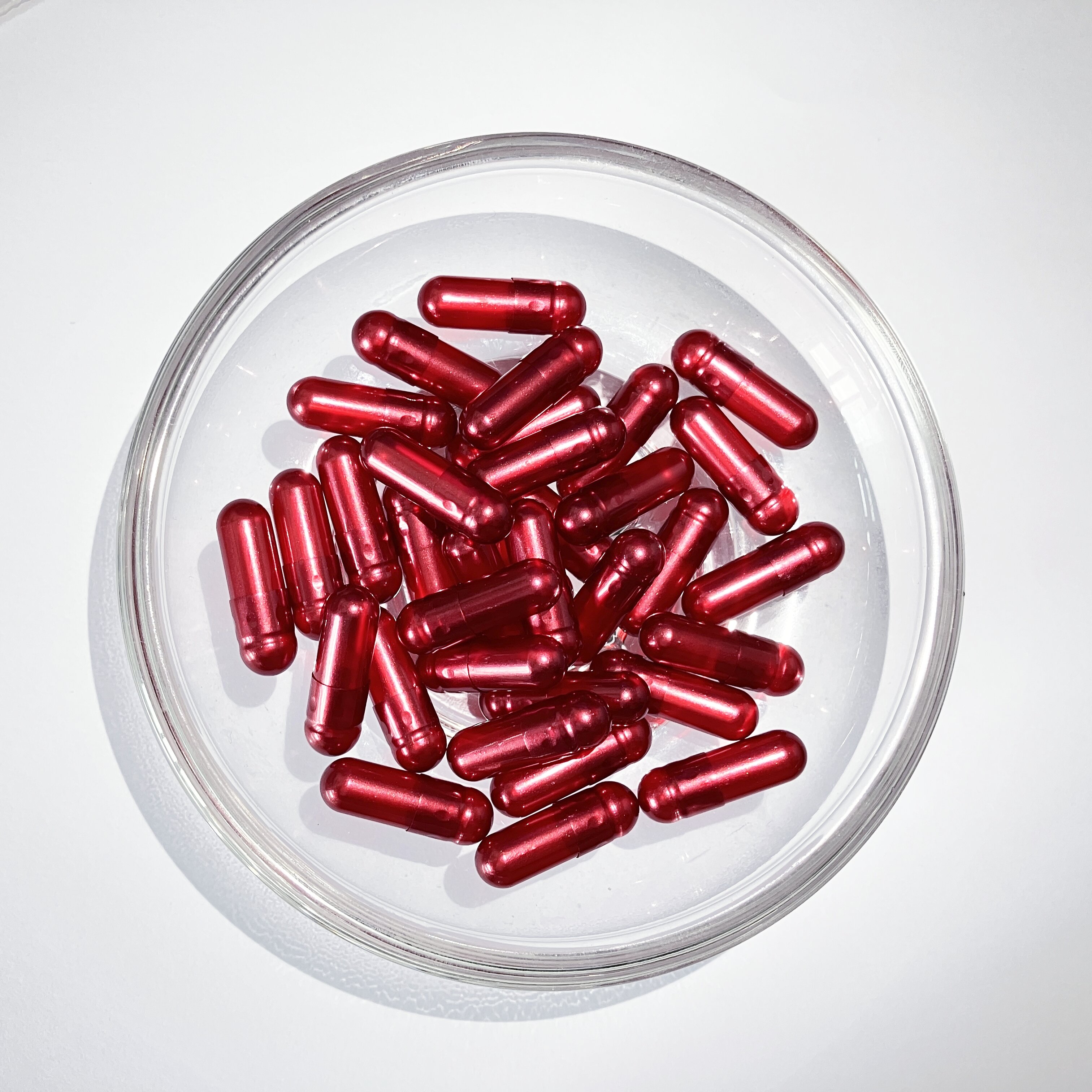 Size 0 Red Pearl HPMC Empty Hard Capsule