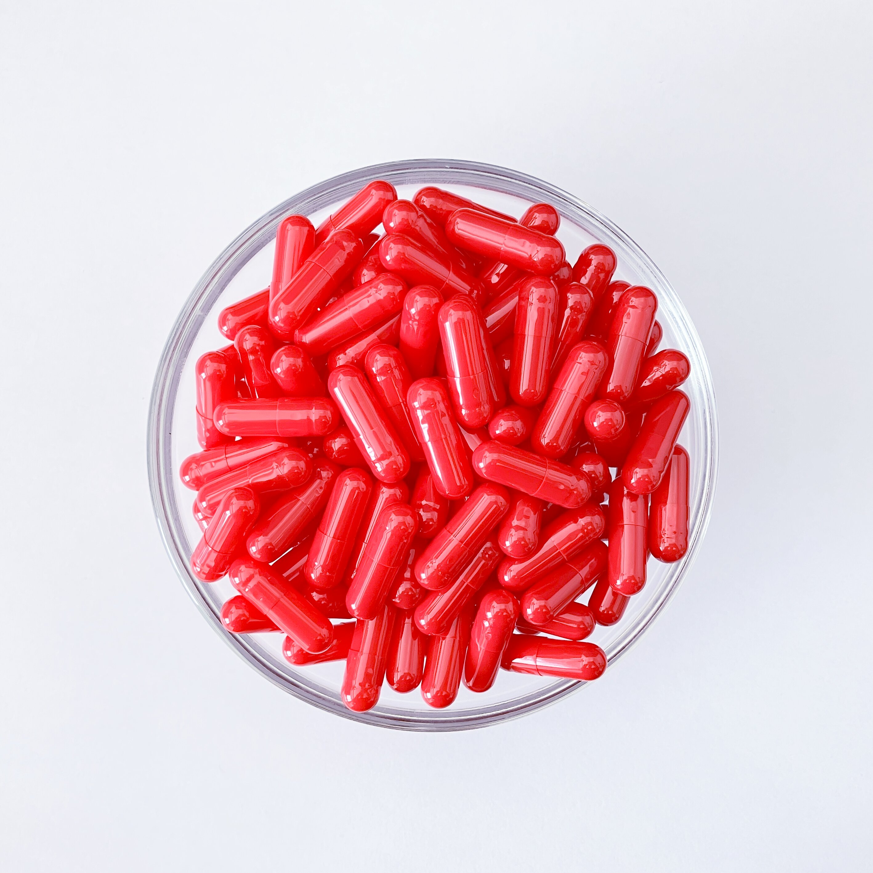 Size 0 Red Gelatin Empty Hard Capsule