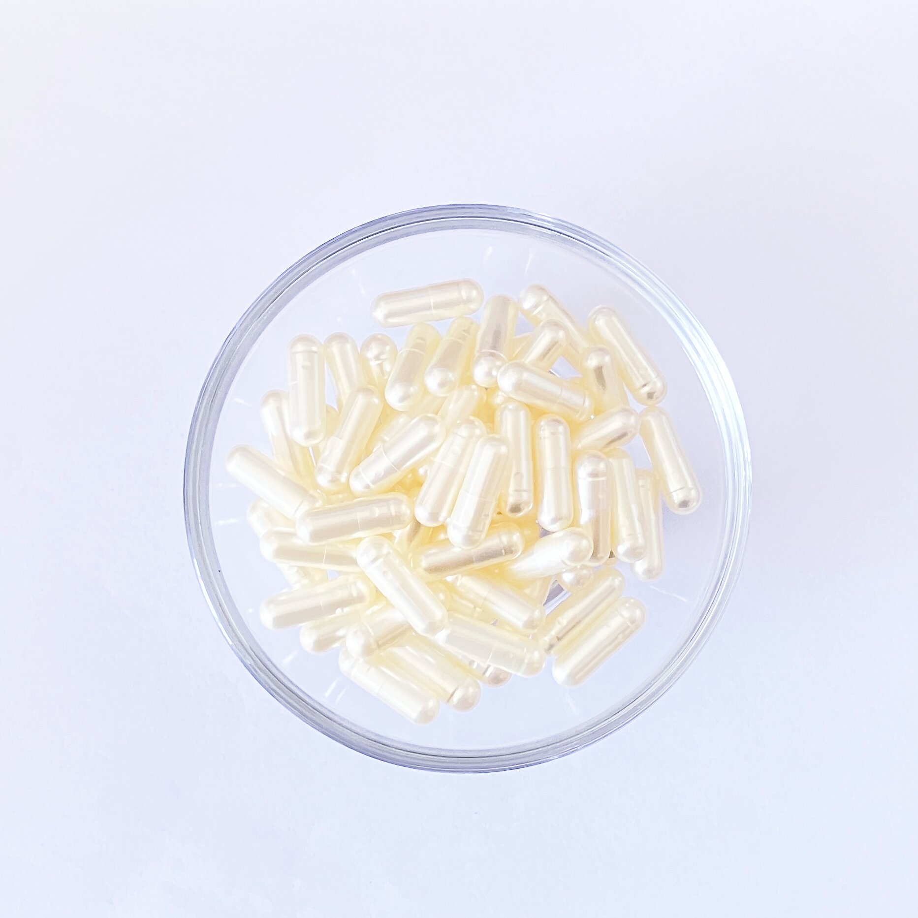 Size 0 White Pearl Gelatin Empty Hard Capsule